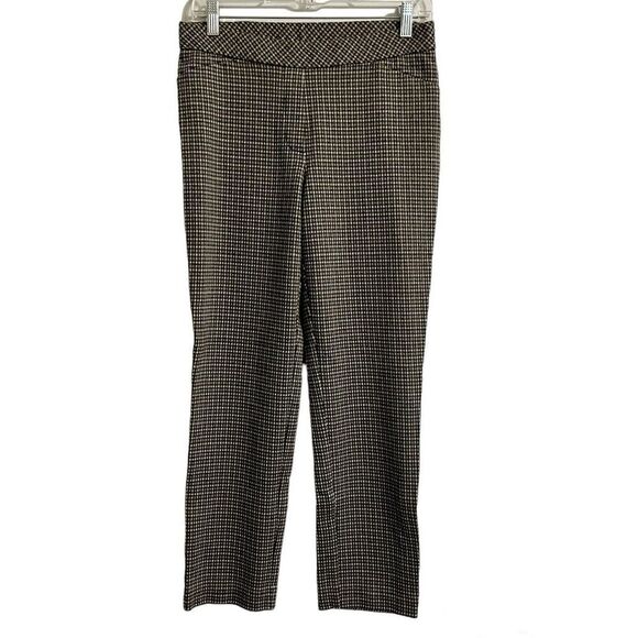 J JILL Ponte Slim Leg Pants Womans Small Petite Check Pull On Stretch Sk… - Picture 1 of 7